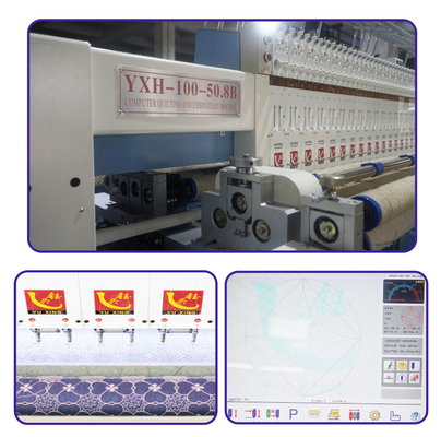 100 Inch Multi Needle Embroidery Quilting Machine For Bed Cover 100RPM Speed